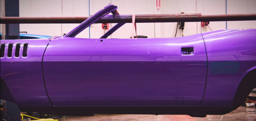 1971 Plymouth 'Cuda Convertible In Violet color