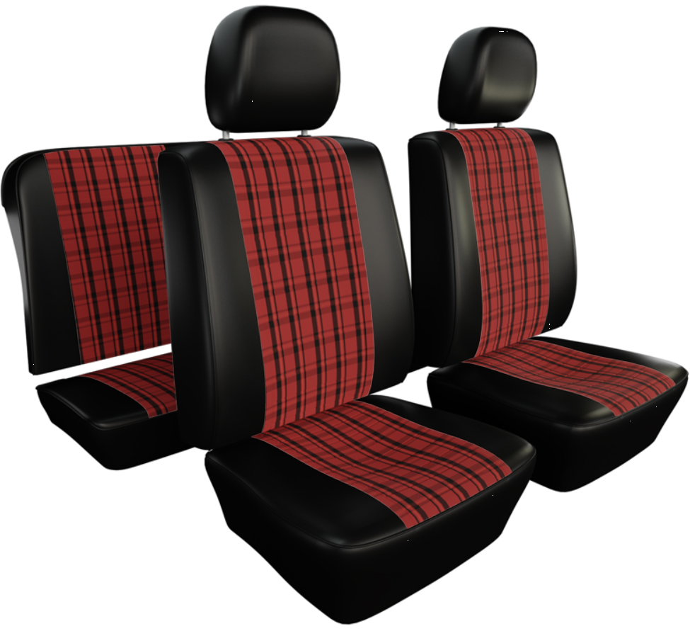 TMI - Red plaid insert with black vinyl