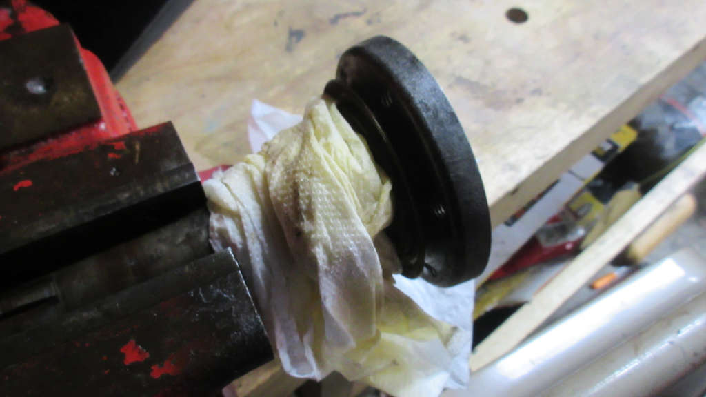 Stub Axle spacer soaking in penetrating oil