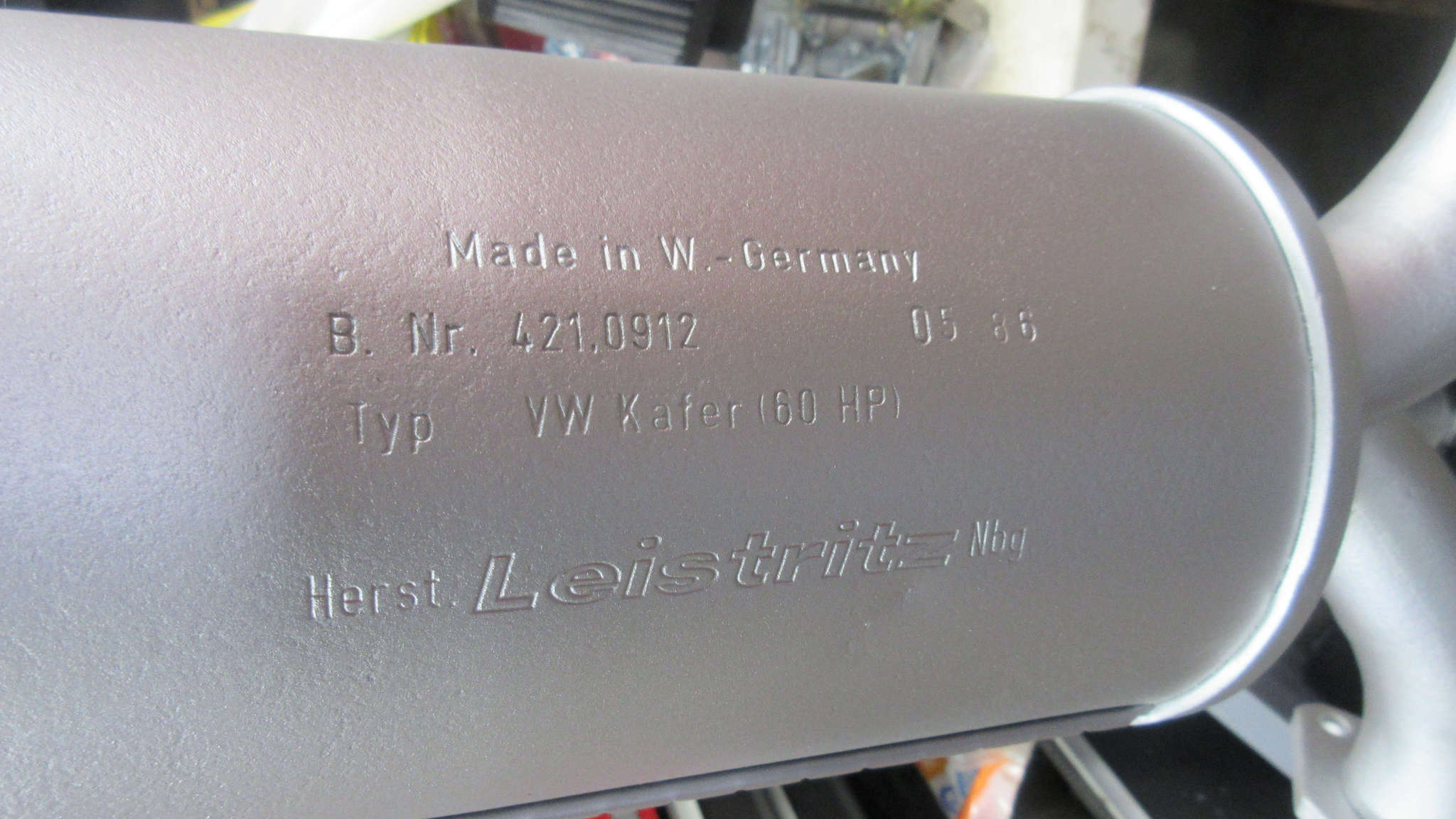 1979 VW Beetle - FI AJ Code Engine Parts - Restored Exhaust System