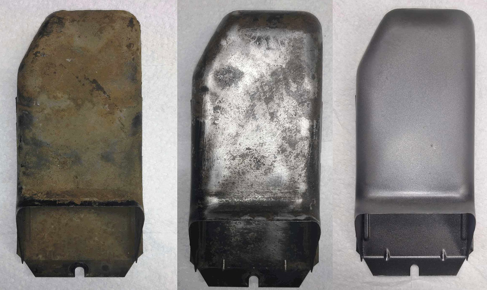 Tins through the stages